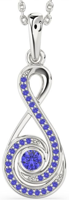 Tanzanite Silver Infinity Necklace