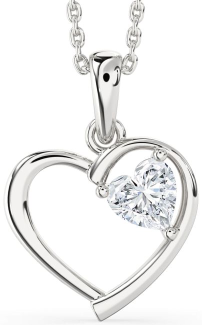 Diamond White Gold Heart Necklace