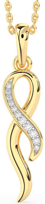 Lab Diamond Gold Infinity Necklace