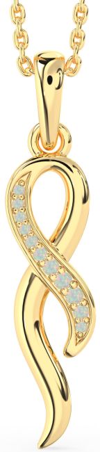 Opal Gold Infinity Necklace