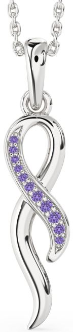 Alexandrite Silver Infinity Necklace