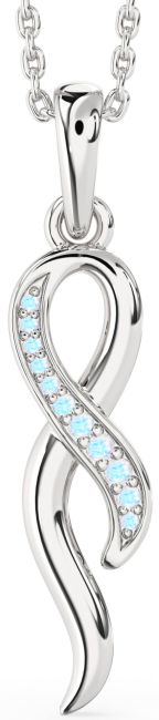 Moonstone Platinum Infinity Necklace