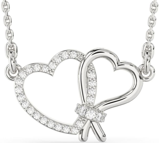 Diamond Platinum Heart Necklace