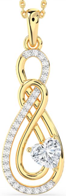 Large Diamond Gold Infinity Necklace