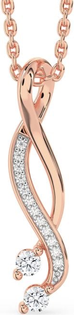 Diamond Rose Gold Infinity Necklace