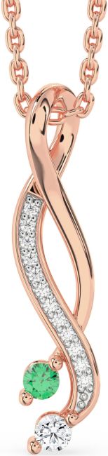 Diamond Rose Gold Infinity Necklace