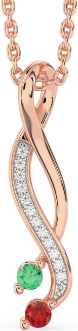 Diamond Rose Gold Infinity Necklace