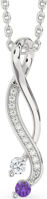 Diamond Silver Infinity Necklace