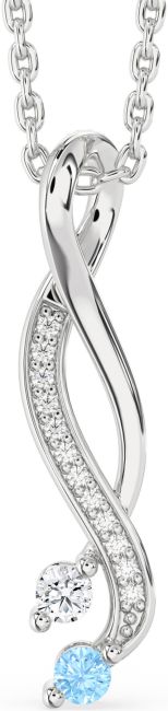 Diamond Silver Infinity Necklace