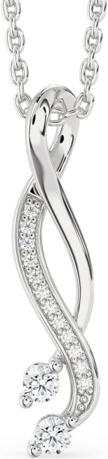 Diamond White Gold Infinity Necklace