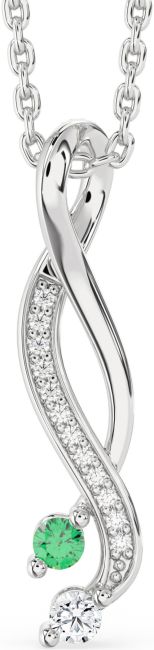 Diamond Platinum Infinity Necklace