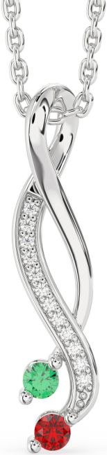 Diamond Silver Infinity Necklace