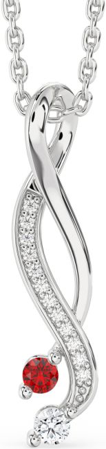 Diamond Silver Infinity Necklace
