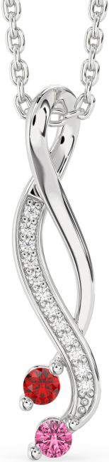 Diamond Silver Infinity Necklace
