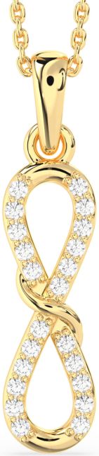 Lab Diamond Gold Infinity Necklace