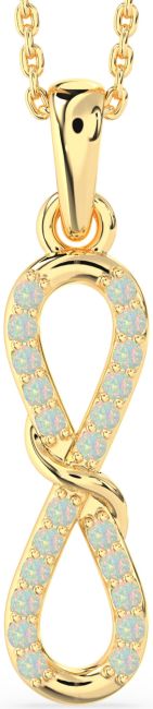 Opal Gold Infinity Necklace