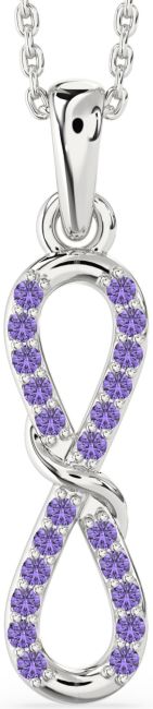 Alexandrite Silver Infinity Necklace