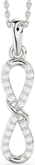 Lab Diamond Silver Infinity Necklace