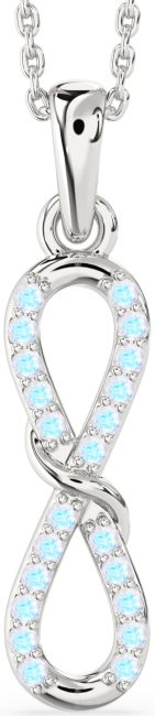 Moonstone Platinum Infinity Necklace