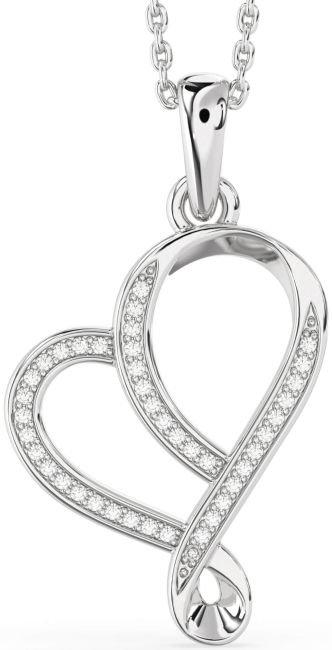 Diamond White Gold Heart Necklace