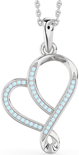 Moonstone Silver Heart Necklace