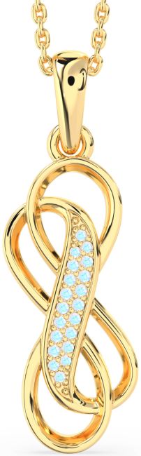Moonstone Gold Infinity Necklace