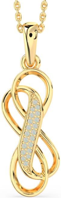 Opal Gold Infinity Necklace