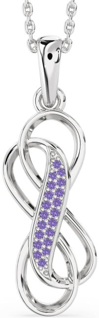 Alexandrite Silver Infinity Necklace