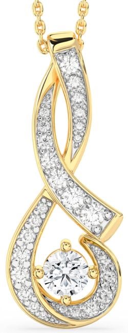 Large Diamond Gold Infinity Necklace