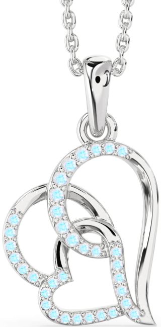 Moonstone Silver Heart Necklace