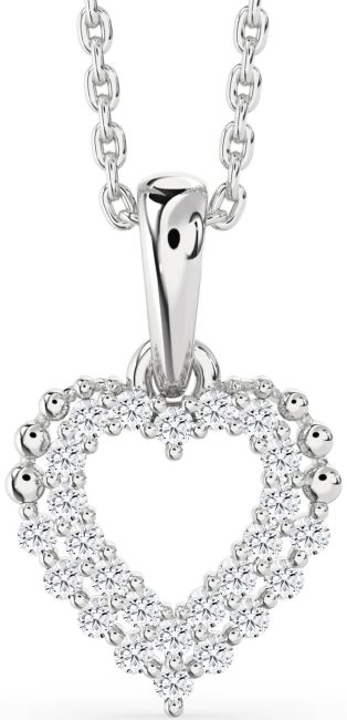 Diamond Platinum Heart Necklace