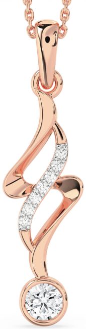 Large Diamond Rose Gold Silver Infinity Necklace