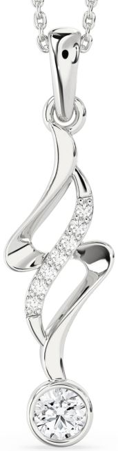 Large Diamond White Gold Infinity Necklace