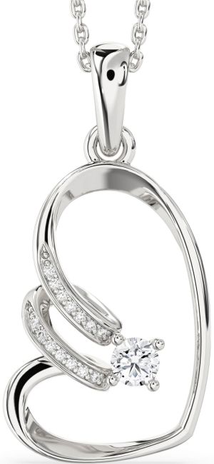 Diamond White Gold Heart Necklace