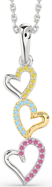 Gold Silver Heart Necklace