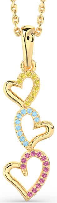 Gold Silver Heart Necklace