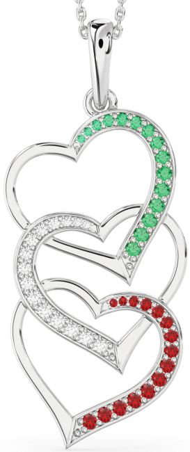 Large Silver Heart Necklace