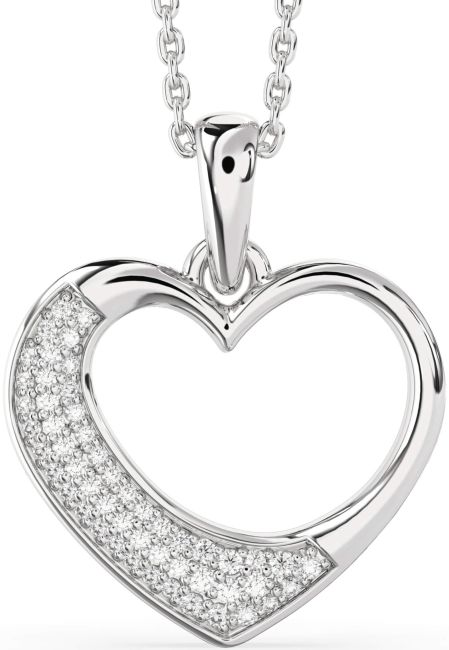 Diamond Platinum Heart Necklace
