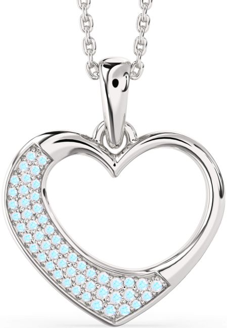 Moonstone Silver Heart Necklace