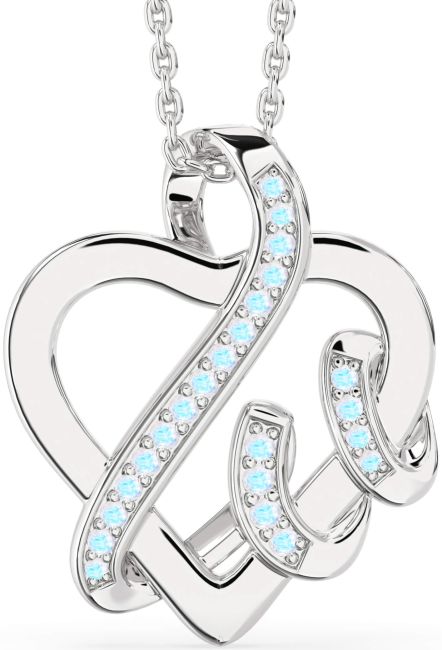 Moonstone Silver Heart Necklace