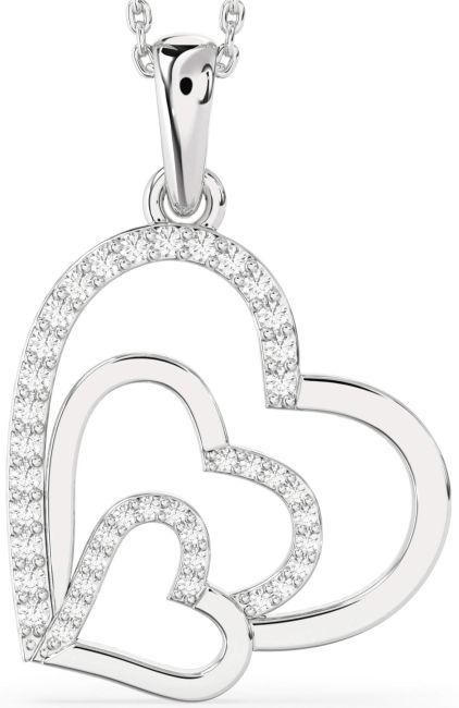 Diamond Platinum Heart Necklace