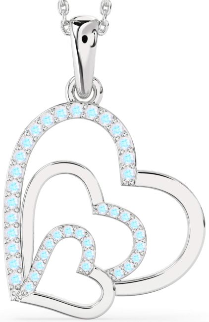 Moonstone Silver Heart Necklace