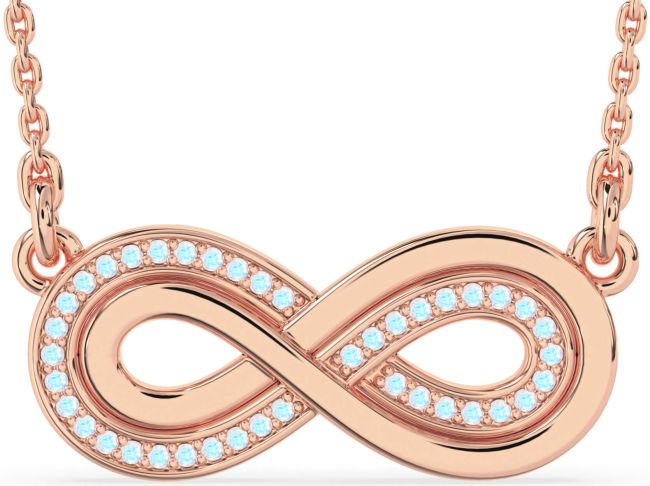 Large Moonstone Rose Gold Infinity Necklace