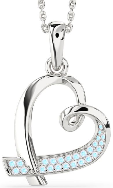 Moonstone Platinum Heart Necklace