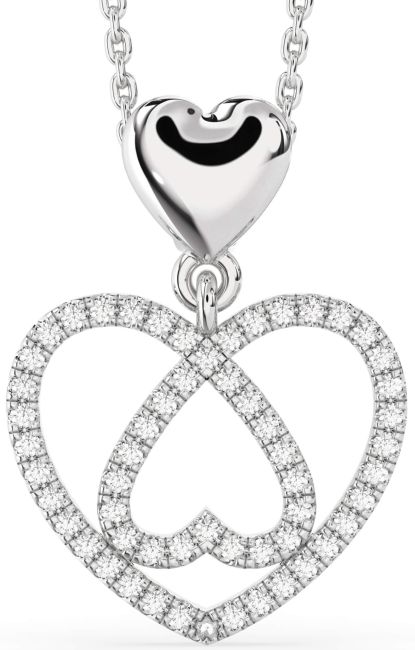 Diamond White Gold Heart Necklace