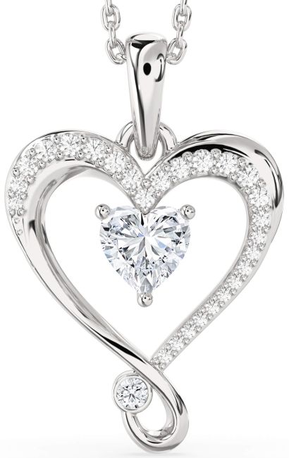 Diamond White Gold Heart Necklace