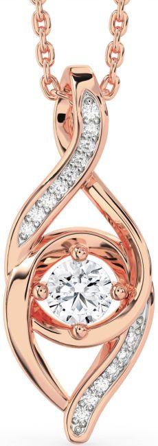 Diamond Rose Gold Infinity Necklace