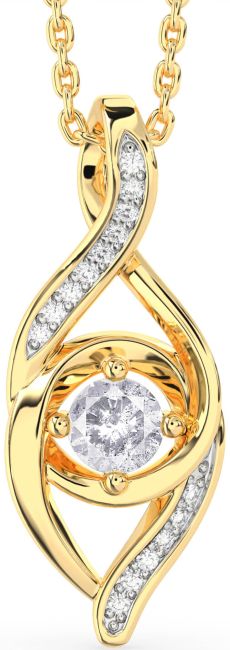 Salt & Pepper Diamond Gold Infinity Necklace