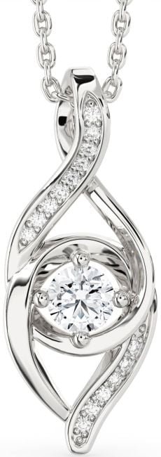 Diamond White Gold Infinity Necklace