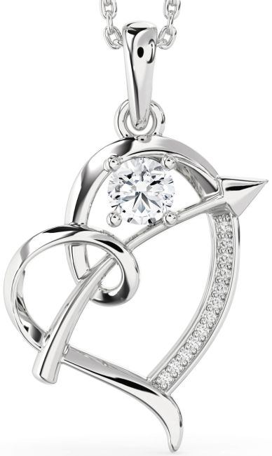 Diamond White Gold Heart Necklace